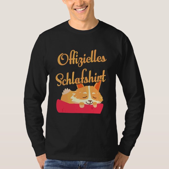 Camiseta Cama soñadora de pajama durmiente de perro (Anverso)