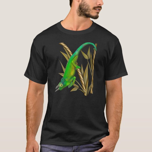 Camiseta Camaleón de Jackson en el bambú (Anverso)