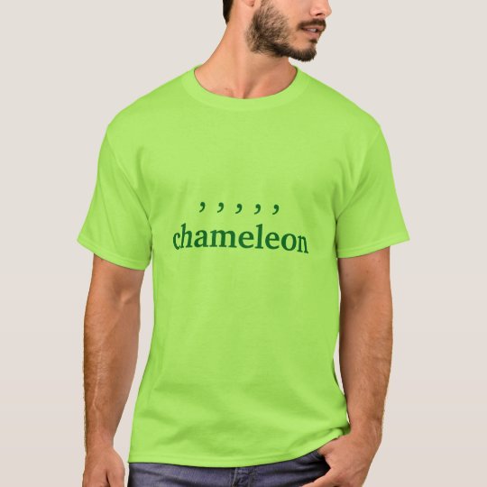 Camiseta camaleón de la coma