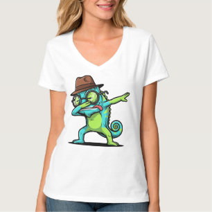 Camiseta Camaleón haciendo Dab Divertido Lindo Baile Dab