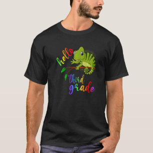 Camiseta Camaleón lindo hola tercer grado vuelve a la escue