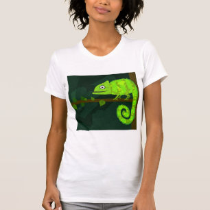 Camiseta Camaleón lindo verde
