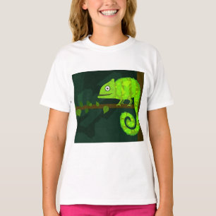 Camiseta Camaleón lindo verde