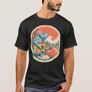 Camiseta Camaleón Toca Guitarra Rock Star 60S 70S Rock