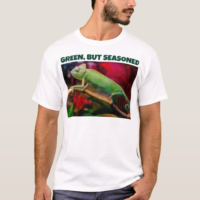 Camiseta Camaleón Verde Divertido  (Anverso)