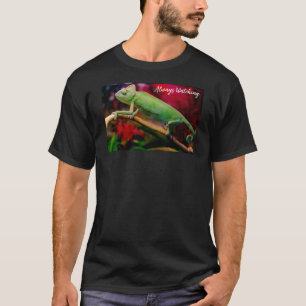 Camiseta Camaleón verde en la rama