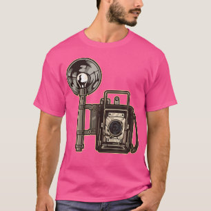 Camiseta Cámara analógica retro con flash - Fotografía