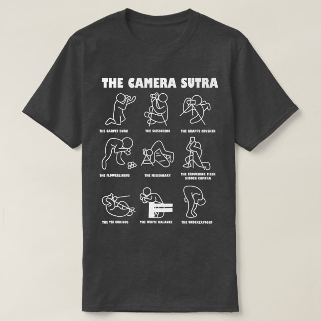 Camiseta Cámara: cámara fotográfica Sutra Kamasutra (Diseño del anverso)