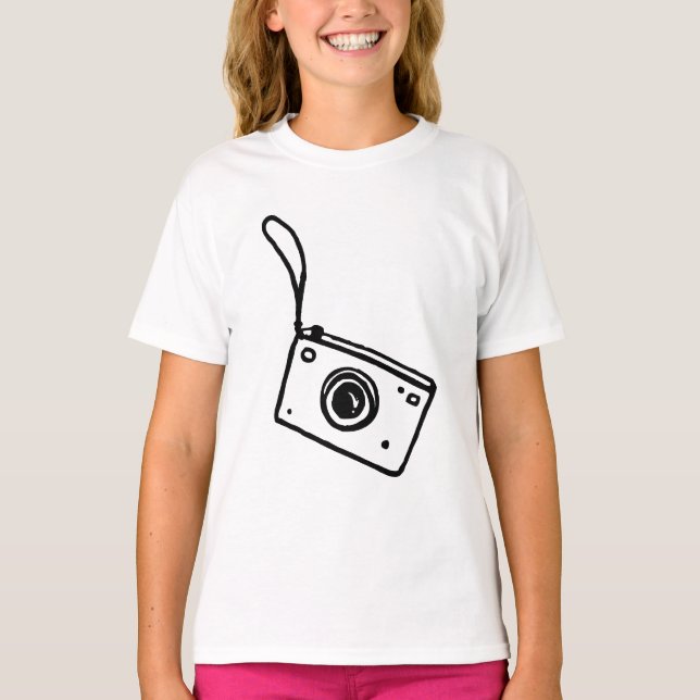 Camiseta Cámara: Chicas Ringer Tee (Anverso)