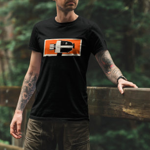Camiseta Cámara de 8 mm de naranja de cosecha