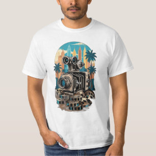 Camiseta cámara de cine vintage