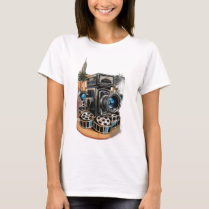 Camiseta cámara de cine vintage