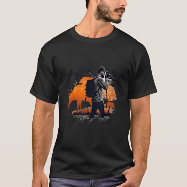 Camiseta Cámara de fotógrafo artístico multicolor 2 (Anverso)