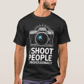 Camiseta Cámara de Fotógrafo Profesional Disparo Personas