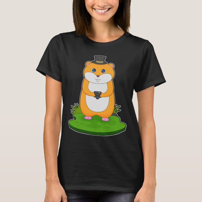 Camiseta Cámara de fotógrafos de Hamster (Anverso)