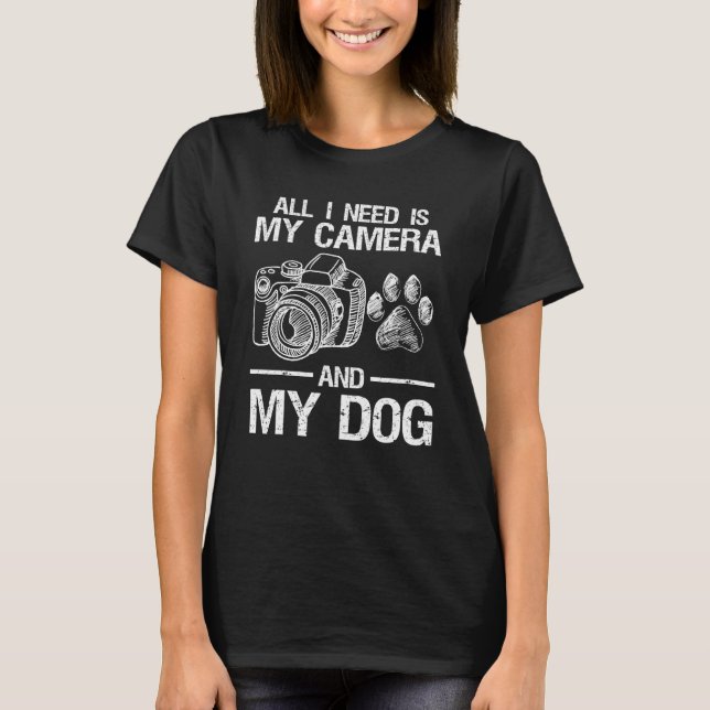 Camiseta Cámara De Fotógrafos Y Perro (Anverso)