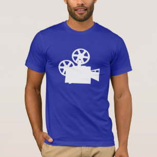 Camiseta Cámara de película azul