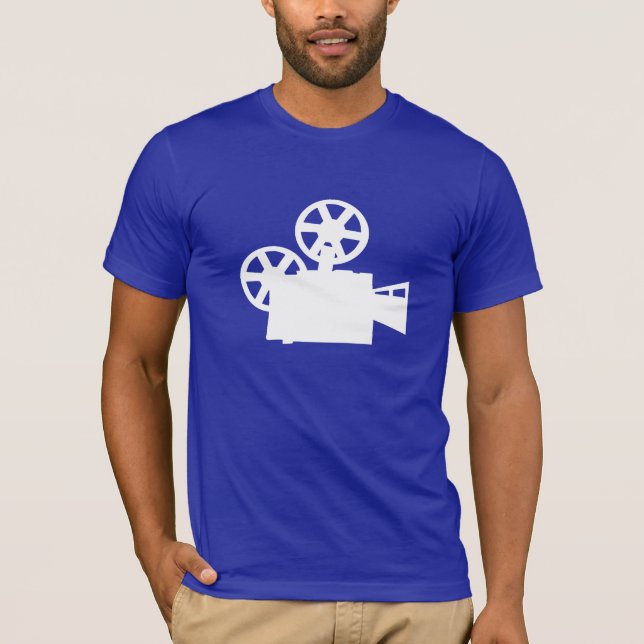 Camiseta Cámara de película azul (Anverso)