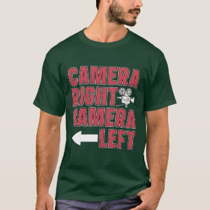 Camiseta Cámara de rodaje a la derecha Cámara a la izquierd