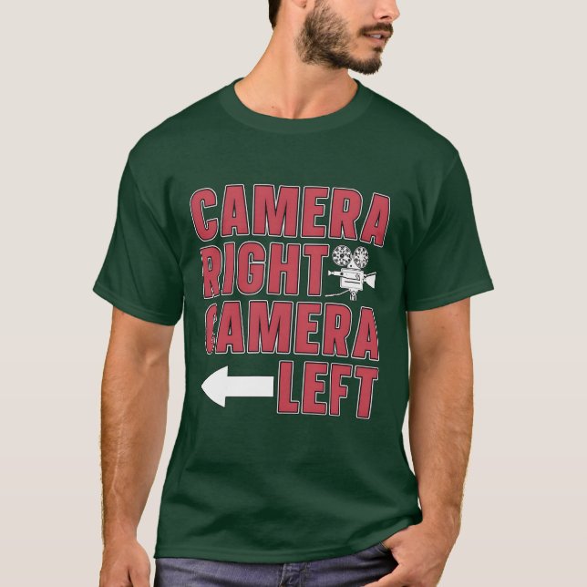 Camiseta Cámara de rodaje a la derecha Cámara a la izquierd (Anverso)