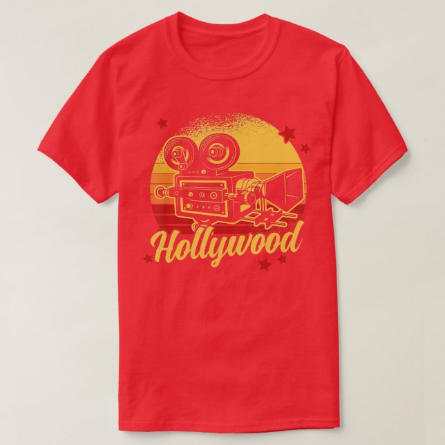 Camiseta Cámara de Vinatge de Hollywood (Diseño del anverso)