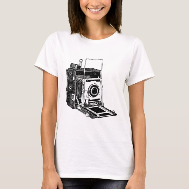 Camiseta Cámara del vintage (Anverso)