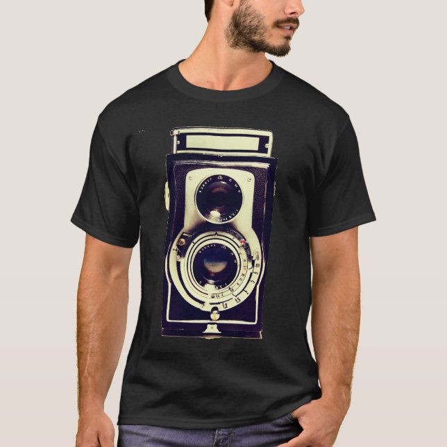 Camiseta Cámara del vintage (Anverso)