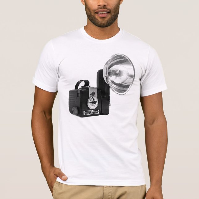 Camiseta ¡Cámara del vintage - tírela! (Anverso)