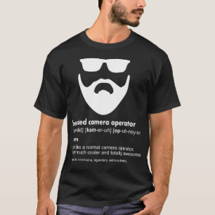 Camiseta Cámara divertida con barba de operador de cámara c