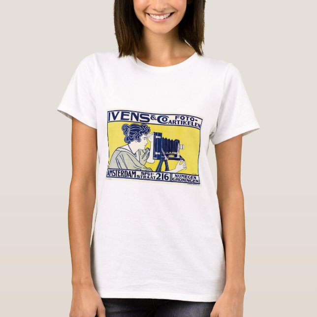 Camiseta Cámara, fotógrafa, Van Caspel (Anverso)