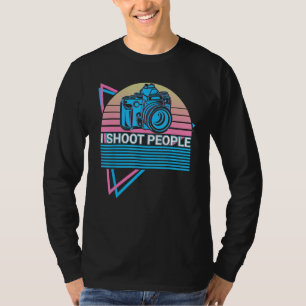 Camiseta Cámara Fotografía Fotógrafo Retro Yo Disparo Gente