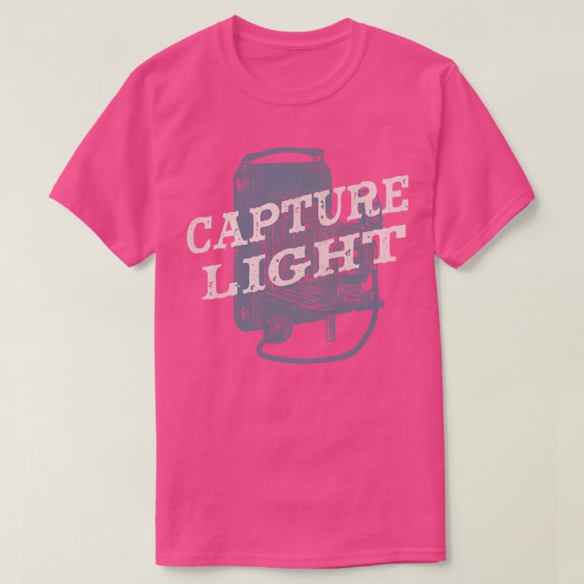 Camiseta Cámara fotográfica Captura de luz de época (Diseño del anverso)