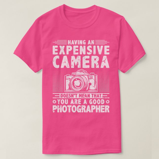 Camiseta Cámara fotográfica de mujeres hombres (Diseño del anverso)