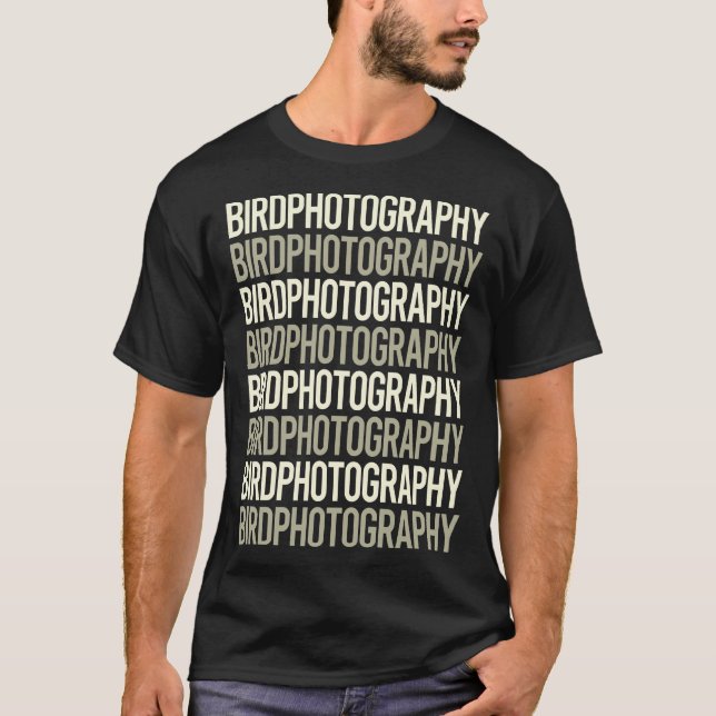 Camiseta Cámara fotográfica de texto blanco (Anverso)