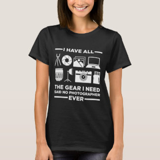 Camiseta Cámara Gear F Stop Photo Cameraman