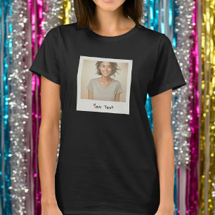 Camiseta Cámara Instantánea Retro Vintage Foto y Texto Pers