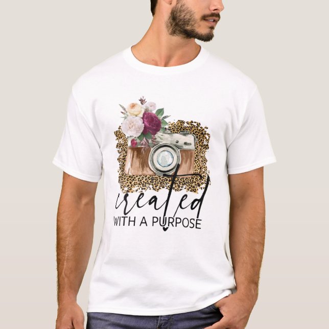 Camiseta Cámara Leopard Fotográfica Creada Con Ph Propósito (Anverso)