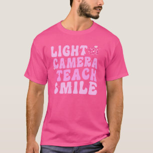 Camiseta Cámara Luminosa Enseñar sonrisa Profesor Inspirado