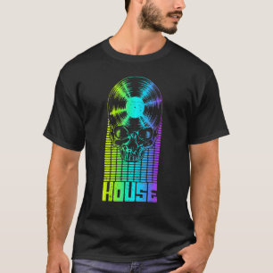 Camiseta Cámara Música Dj Vinyl Grabar Cráneo Ecualizador d