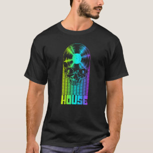 Camiseta Cámara Música Dj Vinyl Grabar Cráneo Ecualizador d