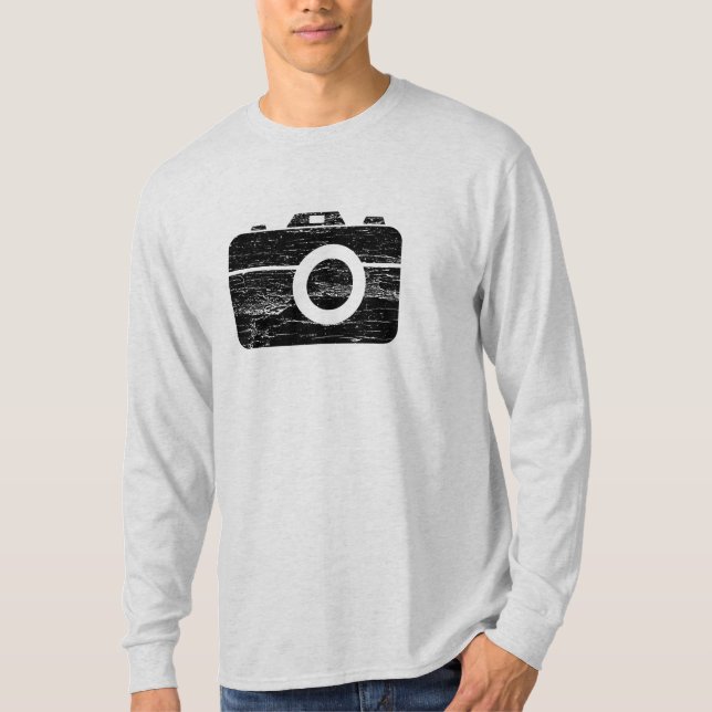 Camiseta Cámara retra del vintage (Anverso)