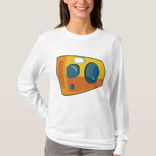 Camiseta Cámara Retro Amarilla de Punta y Dispara de Pelícu