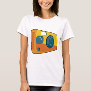Camiseta Cámara Retro Amarilla de Punta y Dispara de Pelícu