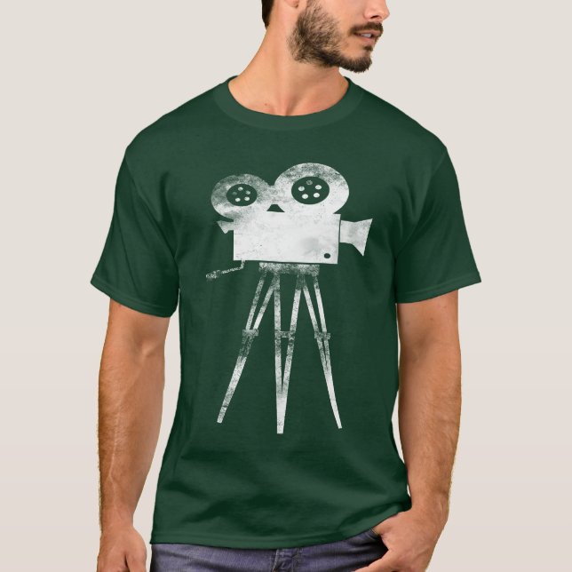 Camiseta Cámara Retro Cineasta Director de Cine Fu (Anverso)