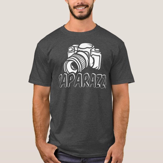 Camiseta Cámara Retro de Fotógrafo de Paparazzi Funny Dad (Anverso)