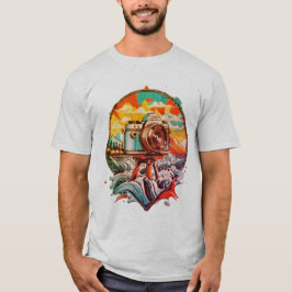 Camiseta Cámara Retro Genial Gráfica