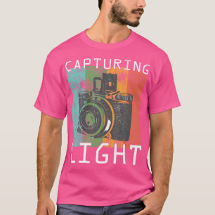Camiseta Cámara Retro Vintage Capturando Luz Amante Fotogra