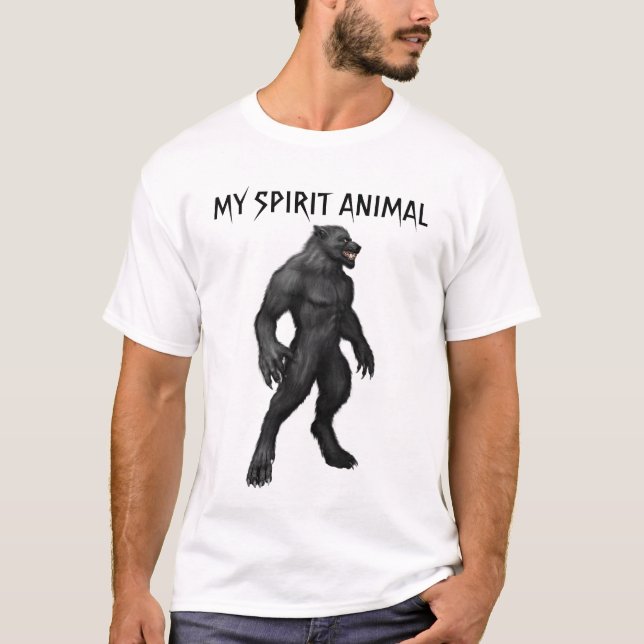 Camiseta Cámara Revista Spirit Animal Werewolf loup garou (Anverso)