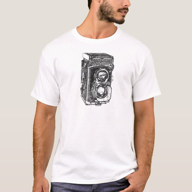 Camiseta Cámara Rolleiflex de época (Anverso)