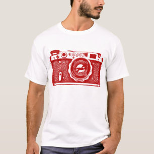 Camiseta Cámara rusa soviética gigante - rojo rubí